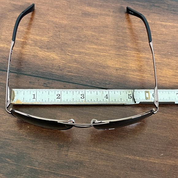 New Banana Republic Benisio Sunglasses Men 60mm Black Polarized Metal Aviator - Picture 4 of 12